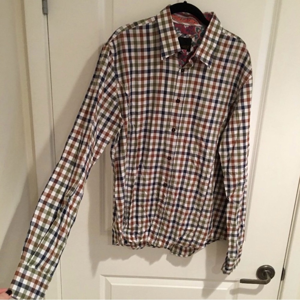 Eight-X 100% Cotton Plaid Button Down XL